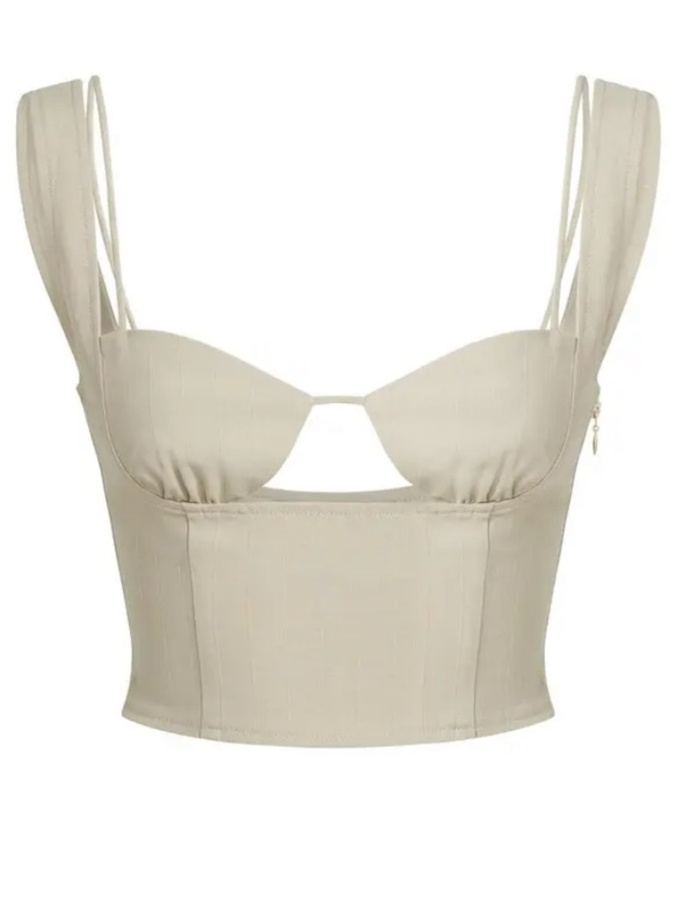 Lioness Odette Cutout Crop Top - Cream